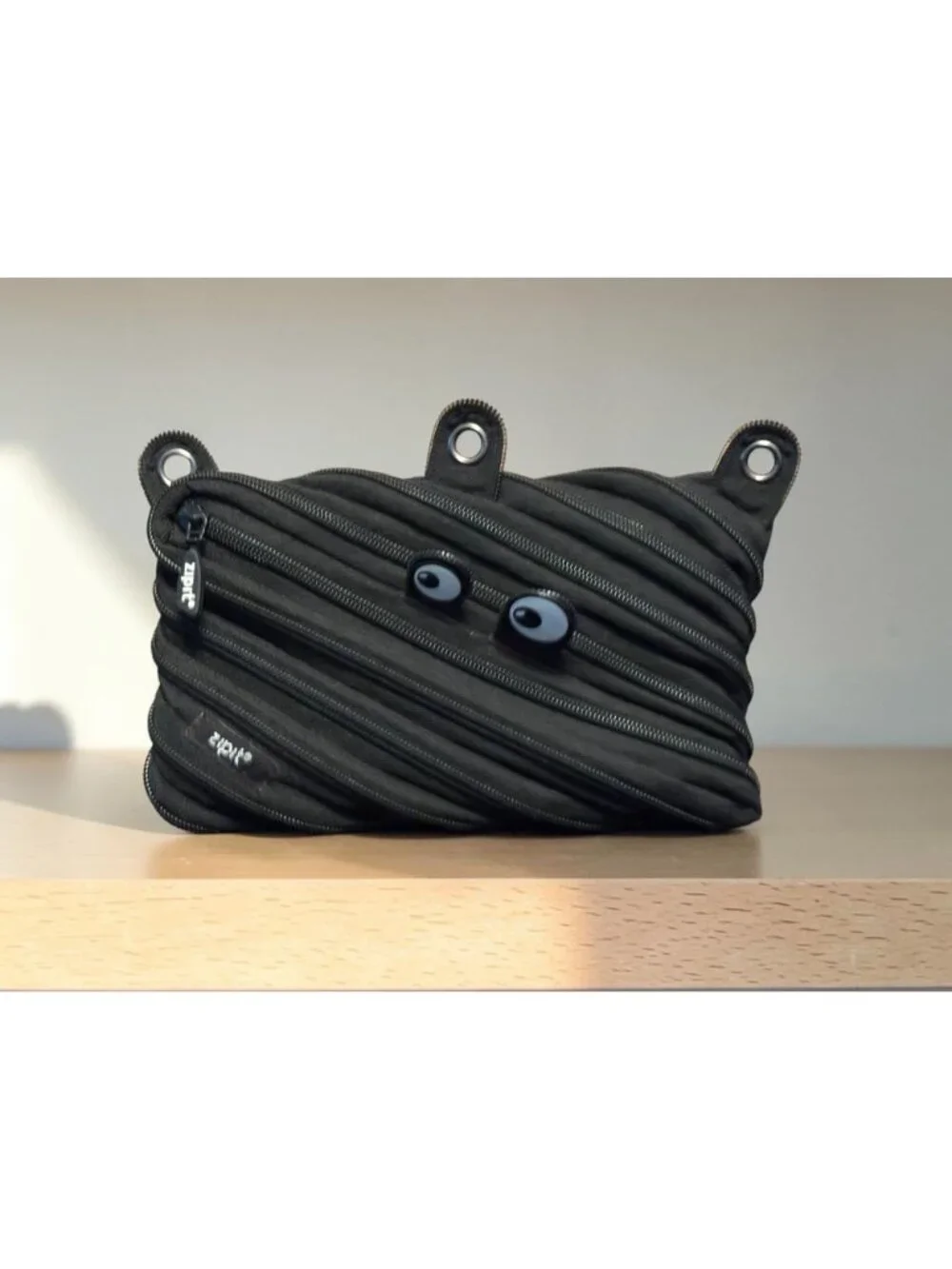 Zipit Monster Pencil Case With Zipper Design Black Fun & Functional